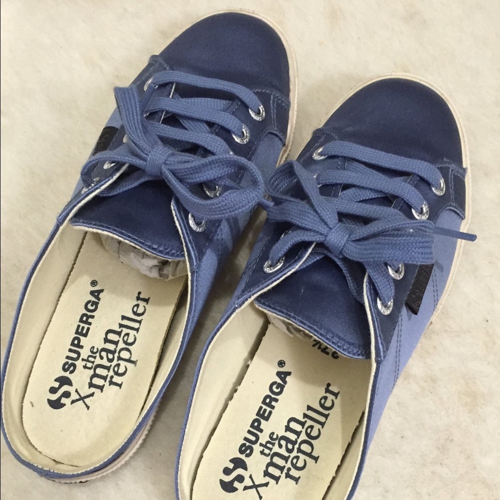 COPY - Superga x man repeller satin slip on sneak…